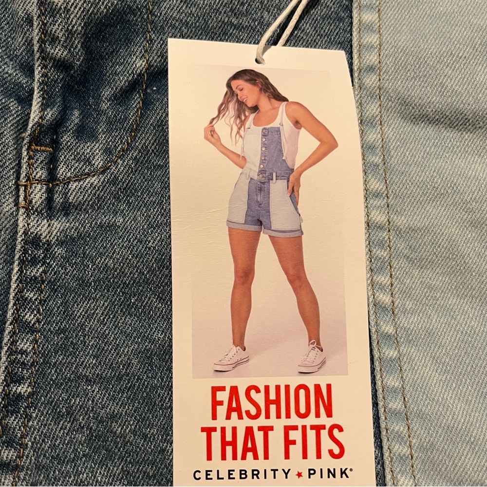 Denim Bib Shortalls by Celebrity*Pink